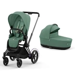 CYBEX E-Priam Pushchair - Leaf Green 26 CYBEX E-Priam Pushchair - Leaf Green -Cybex cybex epriam matt black lux carrycot leaf green flat