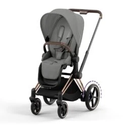 CYBEX E-Priam Pushchair - Mirage Grey -Cybex cybex epriam mirage grey rose gold flat 6