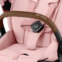 CYBEX E-Priam Pushchair - Peach Pink -Cybex cybex epriam peach pink chrome brown flat 7