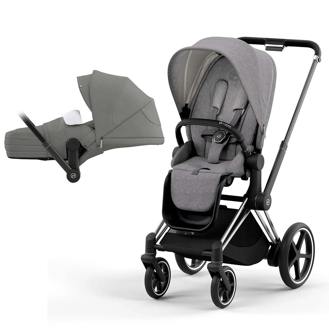 CYBEX E-Priam PLUS Pushchair - Manhattan Grey 7 CYBEX E-Priam PLUS Pushchair - Manhattan Grey - Image 5