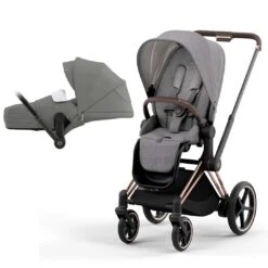CYBEX E-Priam PLUS Pushchair - Manhattan Grey 24 CYBEX E-Priam PLUS Pushchair - Manhattan Grey -Cybex cybex epriam plus pushchair manhattan grey rose gold lite