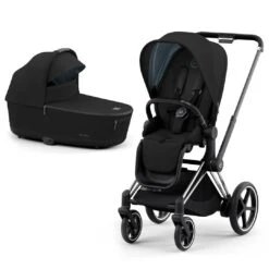 CYBEX E-Priam Pushchair - Deep Black (2022) 16 CYBEX E-Priam Pushchair - Deep Black (2022) -Cybex cybex epriam pushchair deep black chrome black lux carrycot