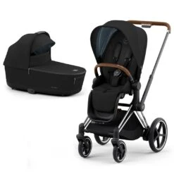 CYBEX E-Priam Pushchair - Deep Black (2022) 18 CYBEX E-Priam Pushchair - Deep Black (2022) -Cybex cybex epriam pushchair deep black chrome brown lux carrycot