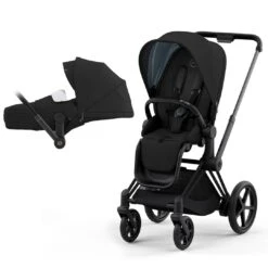 CYBEX E-Priam Pushchair - Deep Black (2022) 20 CYBEX E-Priam Pushchair - Deep Black (2022) -Cybex cybex epriam pushchair deep black matt black lite carrycot