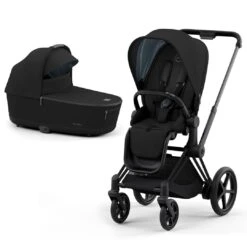 CYBEX E-Priam Pushchair - Deep Black (2022) 21 CYBEX E-Priam Pushchair - Deep Black (2022) -Cybex cybex epriam pushchair deep black matt black lux carrycot