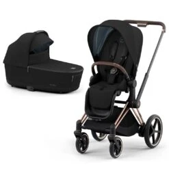 CYBEX E-Priam Pushchair - Deep Black (2022) 24 CYBEX E-Priam Pushchair - Deep Black (2022) -Cybex cybex epriam pushchair deep black rose gold lux carrycot