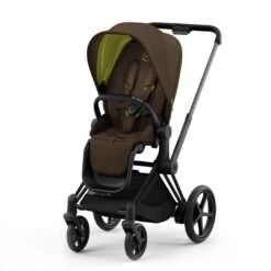 CYBEX E-Priam Pushchair - Khaki Green (2022) -Cybex cybex epriam pushchair khaki green matt black no carrycot