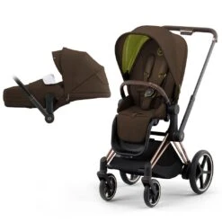 CYBEX E-Priam Pushchair - Khaki Green (2022) -Cybex cybex epriam pushchair khaki green rose gold lite carrycot