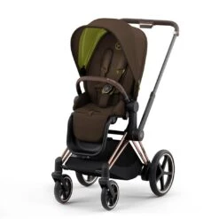CYBEX E-Priam Pushchair - Khaki Green (2022) -Cybex cybex epriam pushchair khaki green rose gold no carrycot