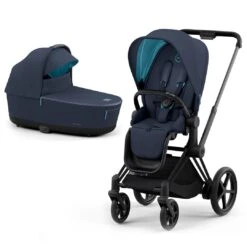 CYBEX E-Priam Pushchair - Nautical Blue (2022) -Cybex cybex epriam pushchair nautical blue matt black lux carrycot