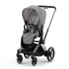 CYBEX E-Priam Pushchair Plus - Manhattan Grey (2022) -Cybex cybex epriam pushchair plus manhattan grey chrome black no carrycot