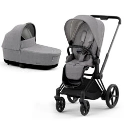 CYBEX E-Priam Pushchair Plus - Manhattan Grey (2022) 15 CYBEX E-Priam Pushchair Plus - Manhattan Grey (2022) -Cybex cybex epriam pushchair plus manhattan grey matt black lux carrycot