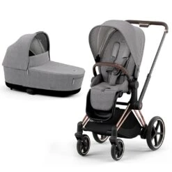 CYBEX E-Priam Pushchair Plus - Manhattan Grey (2022) 17 CYBEX E-Priam Pushchair Plus - Manhattan Grey (2022) -Cybex cybex epriam pushchair plus manhattan grey rose gold lux carrycot