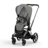 CYBEX E-Priam Pushchair - Soho Grey (2022) -Cybex cybex epriam pushchair soho grey chrome black no carrycot