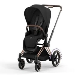 CYBEX E-Priam Pushchair - Sepia Black -Cybex cybex epriam sepia black rose gold flat 5