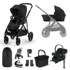 CYBEX Gazelle S Comfort Bundle - Moon Black