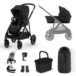 CYBEX Gazelle S Essential Bundle - Moon Black