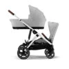 CYBEX Gazelle S Double Pushchair - Lava Grey -Cybex cybex gazelle s puchair lava grey double flat