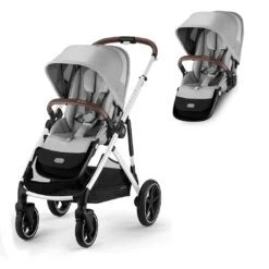 CYBEX Gazelle S Double Pushchair - Lava Grey 21 CYBEX Gazelle S Double Pushchair - Lava Grey -Cybex cybex gazelle s puchair lava grey double flat 5