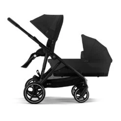 CYBEX Gazelle S Double Pushchair - Moon Black 24 CYBEX Gazelle S Double Pushchair - Moon Black -Cybex cybex gazelle s puchair moon black double flat 2
