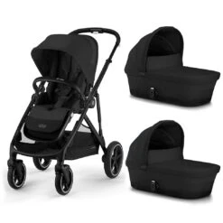 CYBEX Gazelle S Twin Pushchair - Moon Black -Cybex cybex gazelle s puchair moon black twin flat