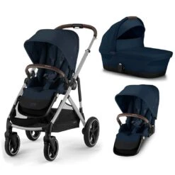 CYBEX Gazelle S Double Pushchair - Ocean Blue -Cybex cybex gazelle s puchair ocean blue double flat 3
