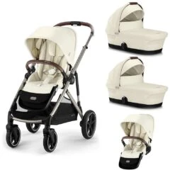 CYBEX Gazelle S Twin Pushchair - Seashell Beige -Cybex cybex gazelle s puchair seashell beige twin flat 2