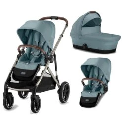CYBEX Gazelle S Double Pushchair - Sky Blue -Cybex cybex gazelle s puchair sky blue double flat 3