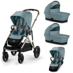 CYBEX Gazelle S Twin Pushchair - Sky Blue 25 CYBEX Gazelle S Twin Pushchair - Sky Blue -Cybex cybex gazelle s puchair sky blue twin flat 2
