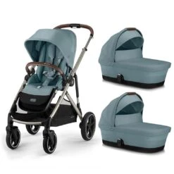 CYBEX Gazelle S Twin Pushchair - Sky Blue 24 CYBEX Gazelle S Twin Pushchair - Sky Blue -Cybex cybex gazelle s puchair sky blue twin flat