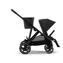 CYBEX Gazelle S Twin Pushchair - Moon Black -Cybex cybex gazelle s pushchair moon black flat 2 a9322143 4bcd 4a22 a060 db532bc0ba80