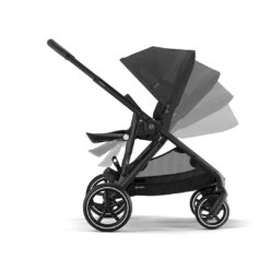 CYBEX Gazelle S Twin Pushchair - Moon Black -Cybex cybex gazelle s pushchair moon black flat 4 1a26788d 8ece 4fc9 8d29 3ee2304ce8a5