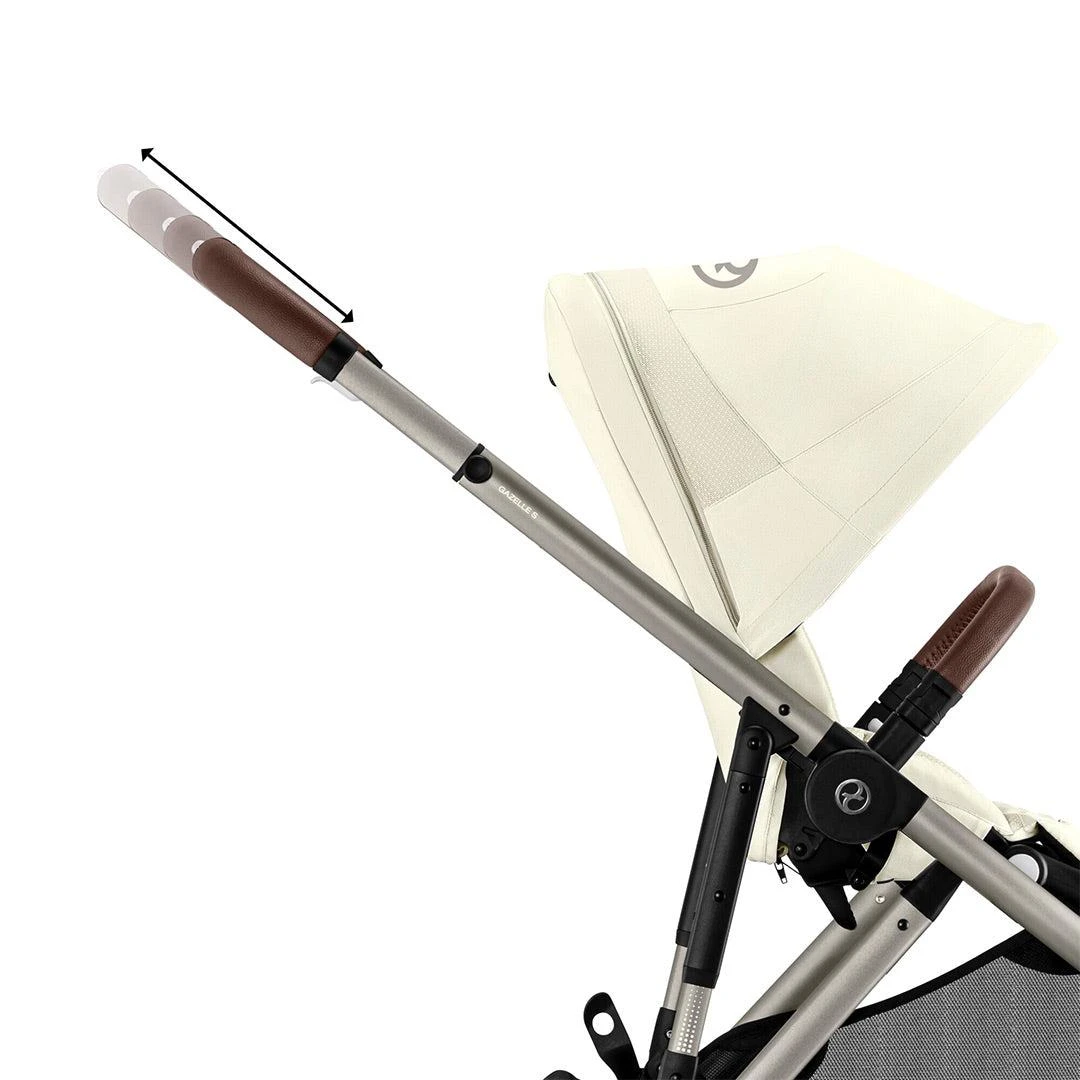 CYBEX Gazelle S Pushchair (2023) - Seashell Beige - Taupe 9 CYBEX Gazelle S Pushchair (2023) - Seashell Beige - Taupe - Image 7