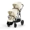 CYBEX Gazelle S Twin Pushchair - Seashell Beige -Cybex cybex gazelle s twin pushchair seashell beige flat