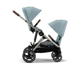 CYBEX Gazelle S Twin Pushchair - Sky Blue 29 CYBEX Gazelle S Twin Pushchair - Sky Blue -Cybex cybex gazelle s twin pushchair sky blue flat 4