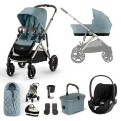CYBEX Gazelle S + Cloud T Luxury Bundle - Sky Blue