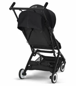 Cybex Libelle 2 Compact Stroller + Aton 2 SensorSafe Travel System Bundle - Moon Black / Lavastone Black -Cybex cybex libelle 2 compact stroller aton 2 sensorsafe travel system bundle lava grey lavastone black 65 1