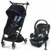 Cybex Libelle 2 Compact Stroller + Aton 2 SensorSafe Travel System Bundle - Ocean Blue / Lavastone Black -Cybex cybex libelle 2 compact stroller aton 2 sensorsafe travel system bundle ocean blue lavastone black 57
