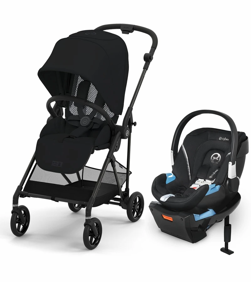 Cybex Melio Carbon 3 Stroller + Aton 2 SensorSafe Travel System Bundle - Moon Black / Lavastone Black 3 Cybex Melio Carbon 3 Stroller + Aton 2 SensorSafe Travel System Bundle - Moon Black / Lavastone Black