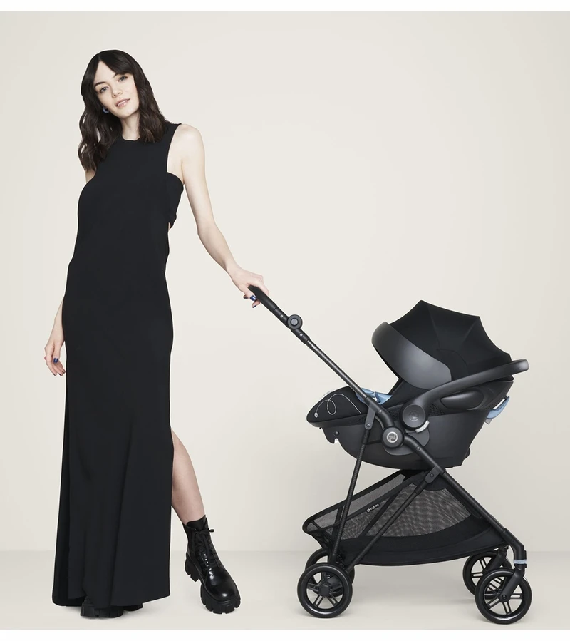 Cybex Melio Carbon 3 Stroller + Aton 2 SensorSafe Travel System Bundle - Moon Black / Lavastone Black 5 Cybex Melio Carbon 3 Stroller + Aton 2 SensorSafe Travel System Bundle - Moon Black / Lavastone Black - Image 3