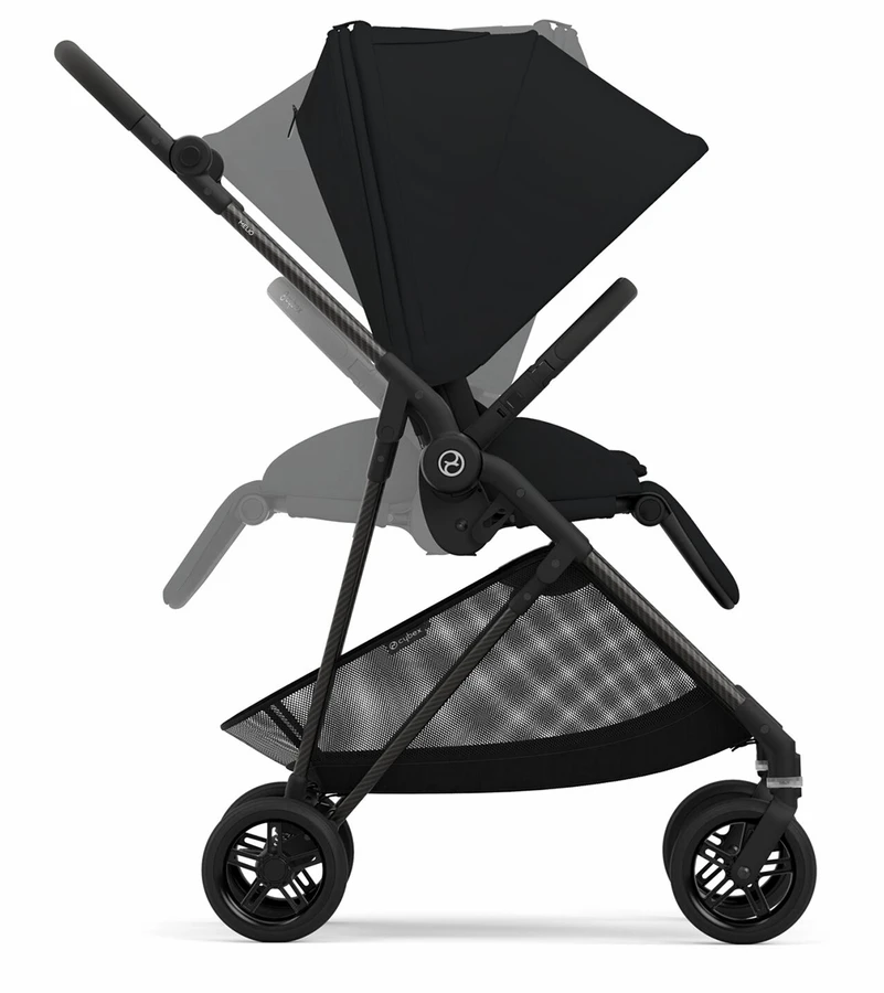 Cybex Melio Carbon 3 Stroller + Aton 2 SensorSafe Travel System Bundle - Moon Black / Lavastone Black 7 Cybex Melio Carbon 3 Stroller + Aton 2 SensorSafe Travel System Bundle - Moon Black / Lavastone Black - Image 5