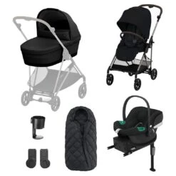 CYBEX Melio 2023 Comfort Bundle - Moon Black