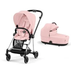 CYBEX Mios Pushchair - Peach Pink 27 CYBEX Mios Pushchair - Peach Pink -Cybex cybex mios chrome black lux carrycot peach pink flat