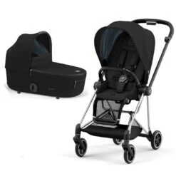 Cybex -Cybex cybex mios concious brands chrome black carrycot flat