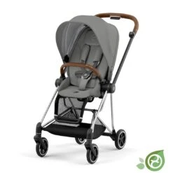 CYBEX Mios Pushchair - Conscious Collection - Pearl Grey (2022) -Cybex cybex mios concious brands pearl grey chrome brown flat