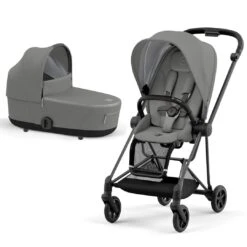 CYBEX Mios Pushchair - Conscious Collection - Pearl Grey (2022) -Cybex cybex mios concious brands pearl grey matt black carrycot flat