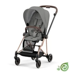 CYBEX Mios Pushchair - Conscious Collection - Pearl Grey (2022) -Cybex cybex mios concious brands pearl grey rose gold flat