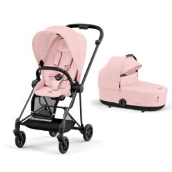 CYBEX Mios Pushchair - Peach Pink 28 CYBEX Mios Pushchair - Peach Pink -Cybex cybex mios matt black lux carrycot peach pink flat