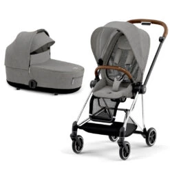 CYBEX Mios Pushchair Plus - Manhattan Grey (2022) -Cybex cybex mios pushchair plus manhattan grey chrome brown lux