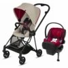 Cybex Mios Stroller + Aton M Infant Car Seat Travel System Bundle - Ferrari Silver Grey / Ferrari Red -Cybex cybex mios stroller aton m infant car seat travel system bundle ferrari silver grey ferrari red 78